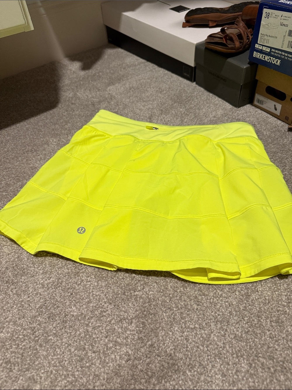 lululemon athletica Neon Yellow & Mint Green Athletic Skorts Set